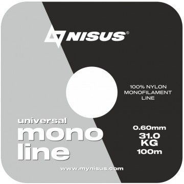 Леска MONOLINE Universal 0,60mm/100m Nylon Transparent Nisus (N-MU-060-100)