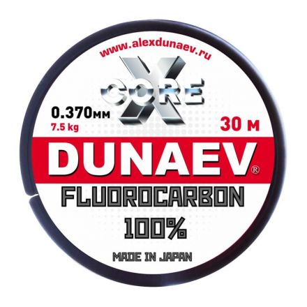 Леска Dunaev Fluorocarbon 0.370мм  (10 кг)  30м
