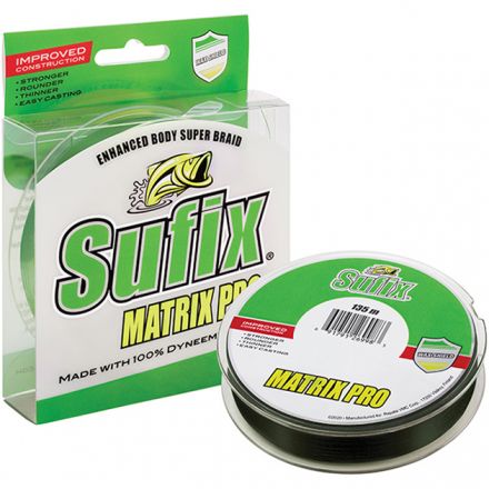 Леска плетеная SUFIX Matrix Pro зеленая 135м 0.18мм 13,5кг