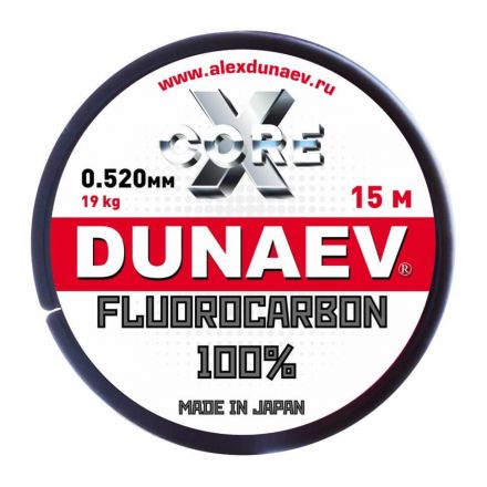 Леска Dunaev Fluorocarbon 0.520мм  (19 кг)  15м