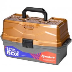 Ящик для снастей Tackle Box трехполочный NISUS золотой (N-TB-3-GO)
