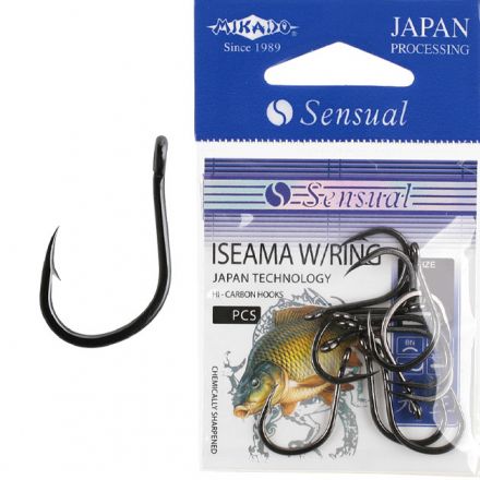 Крючки Mikado SENSUAL - ISEAMA W/RING № 1 BN (с ушком) ( 10 шт.)