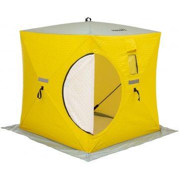 Палатка зимняя утепл. Куб 1,5х1,5 yellow/gray Helios (HS-ISCI-150YG)