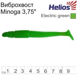 Виброхвост Helios Minoga 3,75&quot;/9.5 см Electric green 5шт. (HS-17-007)