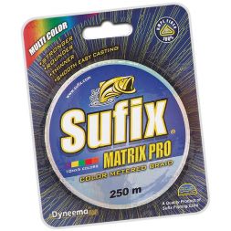 Леска плетеная SUFIX Matrix Pro разноцвет. 250м 0.18мм 13,5кг
