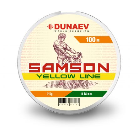 Леска Dunaev Samson Yellow 0.18мм  (1,3 кг)  100м