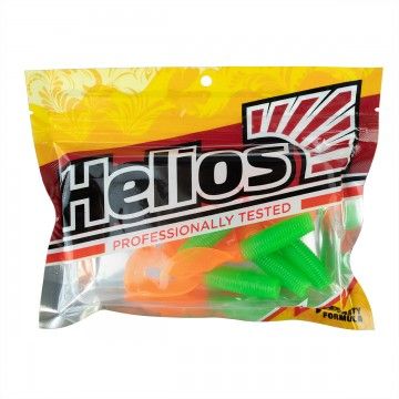 Твистер Helios Credo Double Tail 1,96&quot;/5 см Lime &amp; Orange 10шт. (HS-27-020)