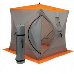 Палатка  зимняя Куб 1,8х1,8 orange lumi/gray Helios (HS-ISC-180OLG)