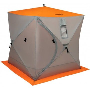 Палатка  зимняя Куб 1,8х1,8 orange lumi/gray Helios (HS-ISC-180OLG)
