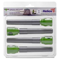 Комплект ввертышей для зимней палатки (-45) серо-зеленый (4шт/уп) (HS-ISA-GG-4) Helios