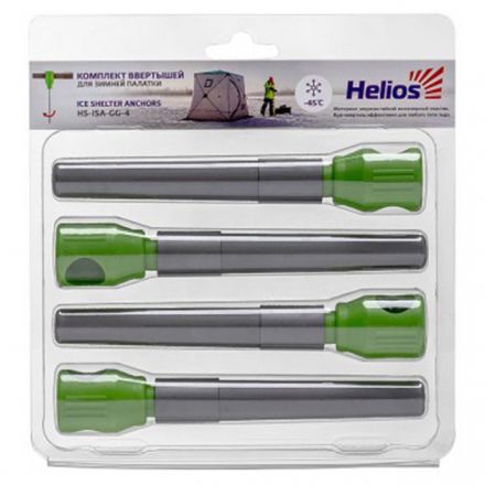 Комплект ввертышей для зимней палатки (-45) серо-зеленый (4шт/уп) (HS-ISA-GG-4) Helios