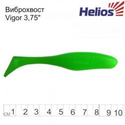 Виброхвост Helios Vigor 3,75&quot;/9.5 см Electric green 7шт. (HS-6-007)