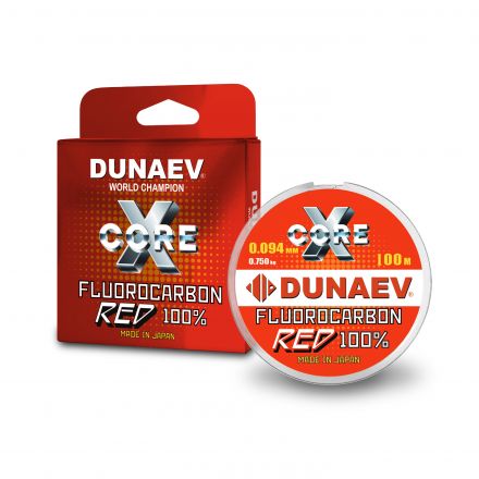 Леска Dunaev Fluorocarbon RED 0.310мм  (7,5 кг)  100м