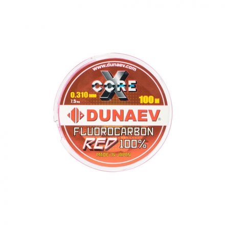 Леска Dunaev Fluorocarbon RED 0.310мм  (7,5 кг)  100м
