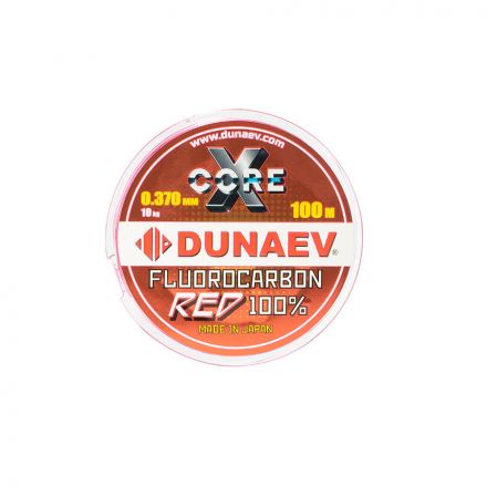 Леска Dunaev Fluorocarbon RED 0.370мм  (10 кг)  100м