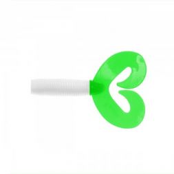 Твистер Helios Credo Double Tail 1,96&quot;/5 см White &amp; Green 10шт. (HS-27-016)