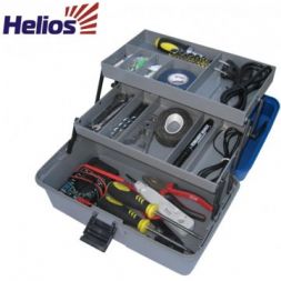 Ящик для инструментов двухполочный синий Helios