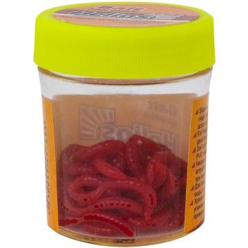 Насадка искусственная съедобная Опарыш красный (Red maggot) Helios (HS-NO-RM)