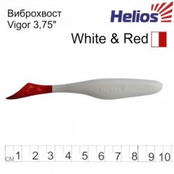 Виброхвост Helios Vigor 3,75&quot;/9.5 см White RT 7шт. (HS-6/1-003)