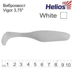 Виброхвост Helios Vigor 3,75&quot;/9.5 см White 7шт. (HS-6-001)