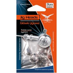 Джиг - головка Mikado ABERDEEN BN 30 г., крючок № 5/0  ( 3 шт.)