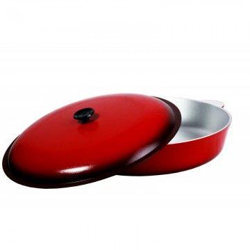 Жаровня 420 с двумя лит.ушками и крышкой Силумин (ЭЖ42ук)