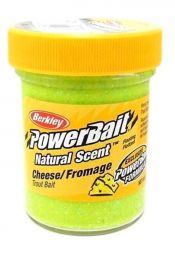 Форелевая паста Berkley PowerBait Natural Scent Trout Bait Cheese; Chartreuse/Gltr (сыр с блестками, шартрез) (50 г.)