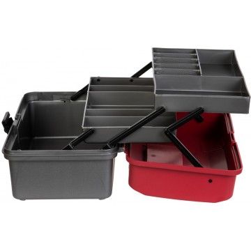 Fishing 2-tray box NISUS red (N-FB-2-R)/ Ящик рыболова двухполочный красный NISUS