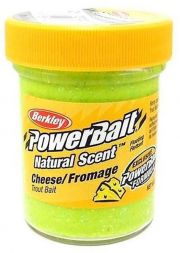 Форелевая паста Berkley PowerBait Natural Scent Trout Bait Cheese; Light Green/Gltr (Сыр; Светло-зеленый с блестками) (50 г.)