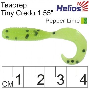 Твистер Helios Тiny Credo 1,55&quot;/4 см Pepper Lime 12шт. (HS-8-009)