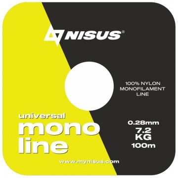 Леска MONOLINE Fluorescent Yellow 0,28mm/100m Nylon Nisus (N-MFY-028-100)