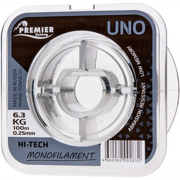 Леска UNO 0,25mm/100m Clear Nylon (PR-U-C-025-100) Premier Fishing