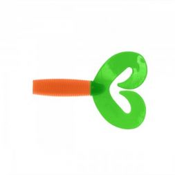 Твистер Helios Credo Double Tail 3,54&quot;/9 см Orange &amp; Green 5шт. (HS-28-025)