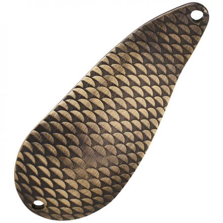 Блесна колеблющаяся Mikado TRACKER № 1 / 38 г. / 8.5 см. - состаренная латунь