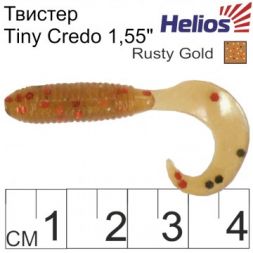 Твистер Helios Тiny Credo 1,55&quot;/4 см Rusty Gold 12шт. (HS-8-006)