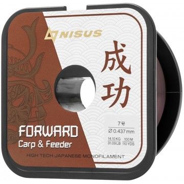 Леска FORWARD Carp &amp; Feeder brown 0,437mm/100m Nylon (N-FСF-0437-100) Nisus