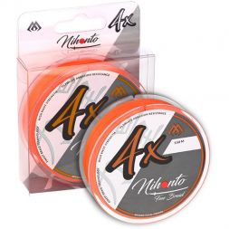 Плетеный шнур Mikado NIHONTO FINE BRAID 0,20 orange (150 м) - 16.60 кг.