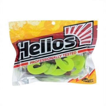 Твистер Helios Credo Double Tail 3,54&quot;/9 см Rusty Gold &amp; Lime 5шт. (HS-28-017)