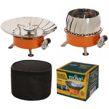 Плита газовая мини в сумке с ветрозащитой (TM-450) TULPAN-L