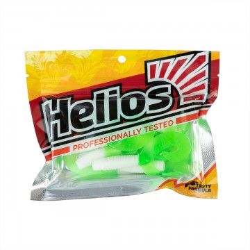 Твистер Helios Credo Double Tail 3,54&quot;/9 см White &amp; Green 5шт. (HS-28-016)