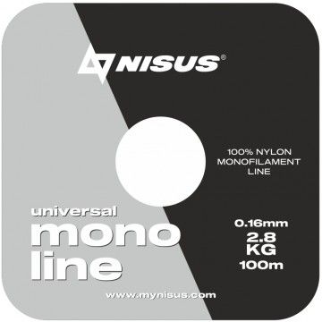 Леска MONOLINE Universal 0,16mm/100m Nylon Transparent Nisus (N-MU-016-100)