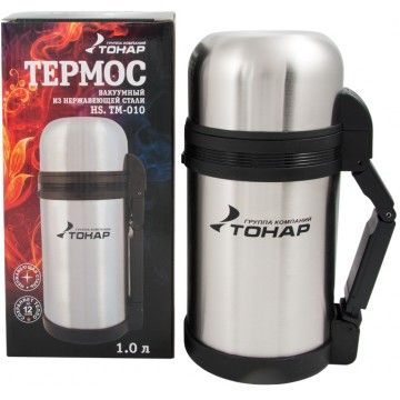 Термос HS.TM-010 1000ML (дополн.пласт.чашка, скл.ручка, ремень) TONAR