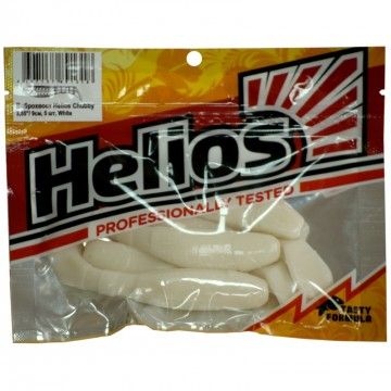 Виброхвост Helios Chubby 3,55&quot;/9 см White 5шт. (HS-4-001)