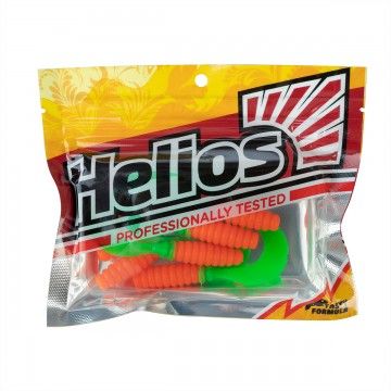 Твистер Helios Credo 2,35&quot;/6,0 см Orange &amp; Green 7шт. (HS-10-025)