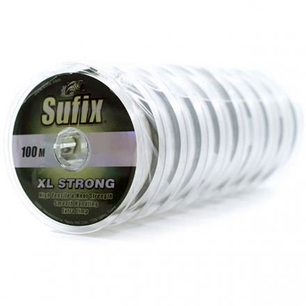 Леска SUFIX XL Strong x10 платина 100м 0.14мм 1,9кг