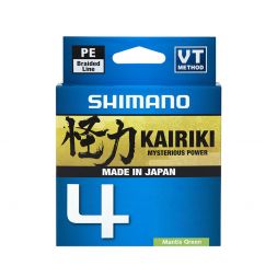 Леска плетёная SHIMANO Kairiki 4 PE 150 м зеленая 0.215 мм 16.7 кг