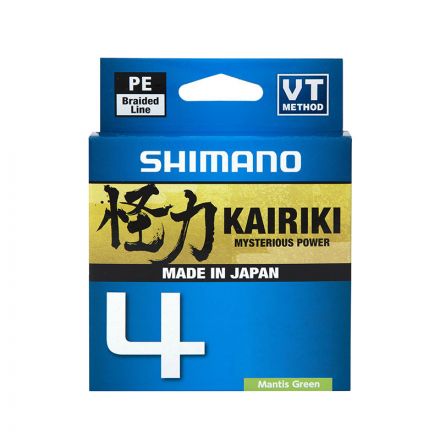 Леска плетёная SHIMANO Kairiki 4 PE 150 м зеленая 0.230 мм 18.6 кг