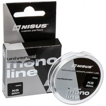 Леска MONOLINE Universal 0,28mm/30m Nylon Transparent Nisus (N-MU-028-30)