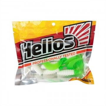 Твистер Helios Credo 2,35&quot;/6,0 см White &amp; Green 7шт. (HS-10-016)