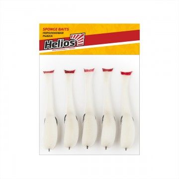 Рыбка поролоновая оснащенная на офсет.кр. 13,5 см бел 05 Helios